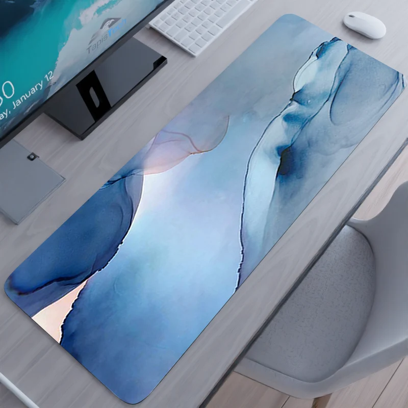 Tapis de souris XXL Sympa – marbré bleu