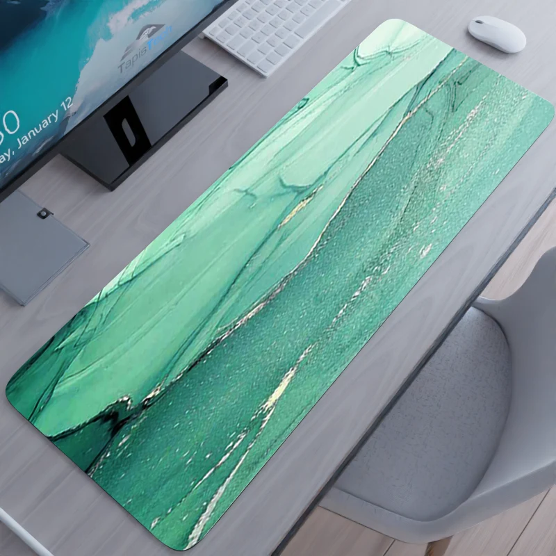 Tapis de souris XXL Moderne – marbré vert