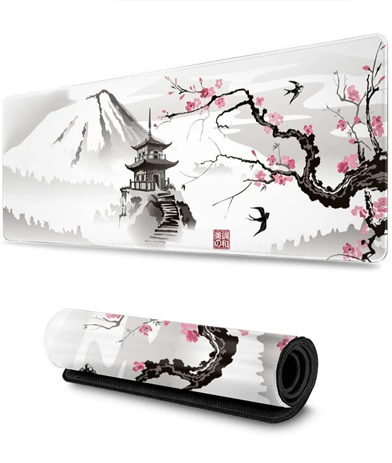 Tapis de souris XXL Cerisier japonais – pagode