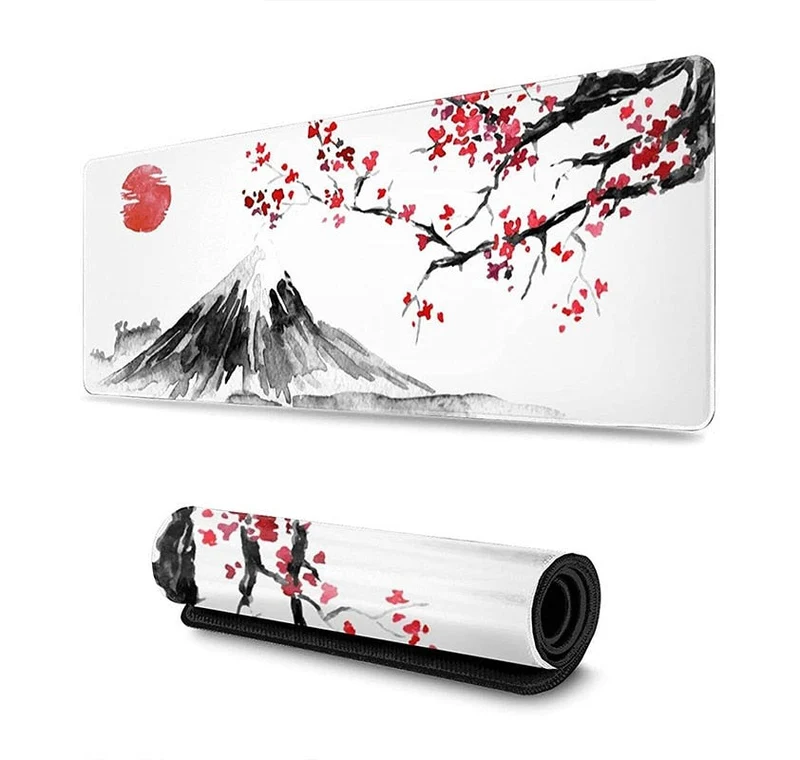 Tapis de souris XXL Japon – montagne et cerisier