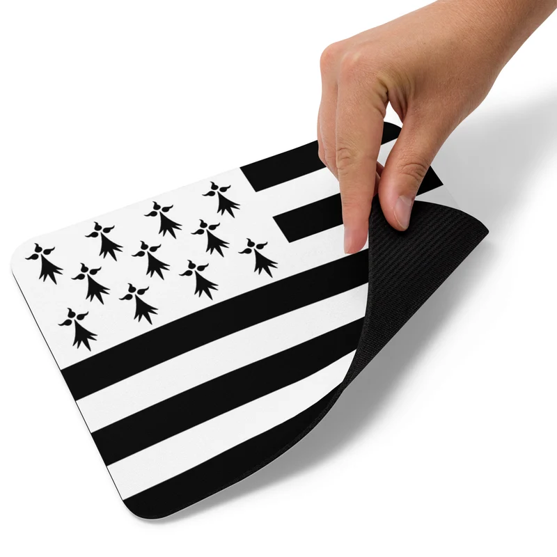Tapis de souris Bretagne – drapeau Gwenn ha Du