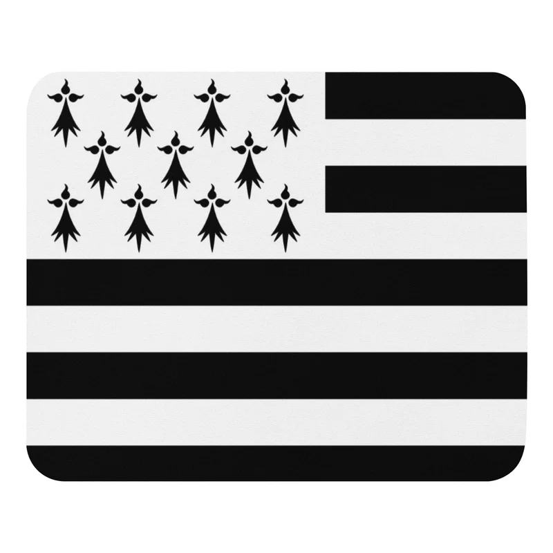 Tapis de souris Bretagne – drapeau Gwenn ha Du