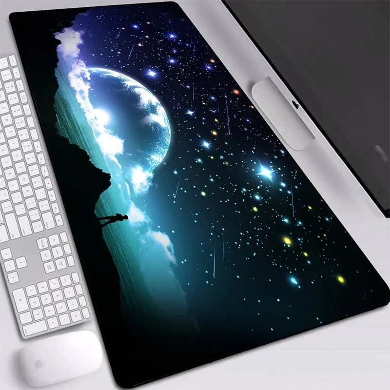Tapis de souris XXL Gamer Planète – horizon turquoise