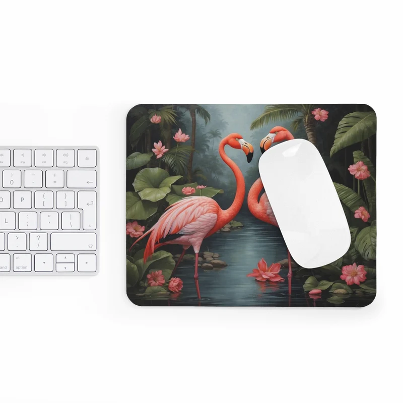 Tapis de souris Flamant rose – duo tropical
