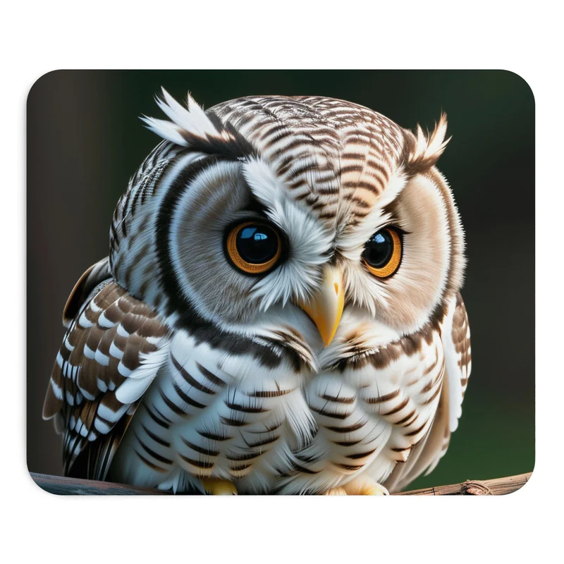 Tapis de souris Chouette – portrait clair