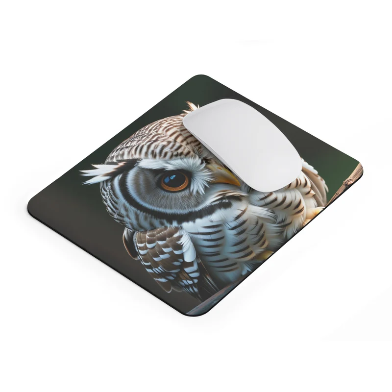 Tapis de souris Chouette – portrait clair