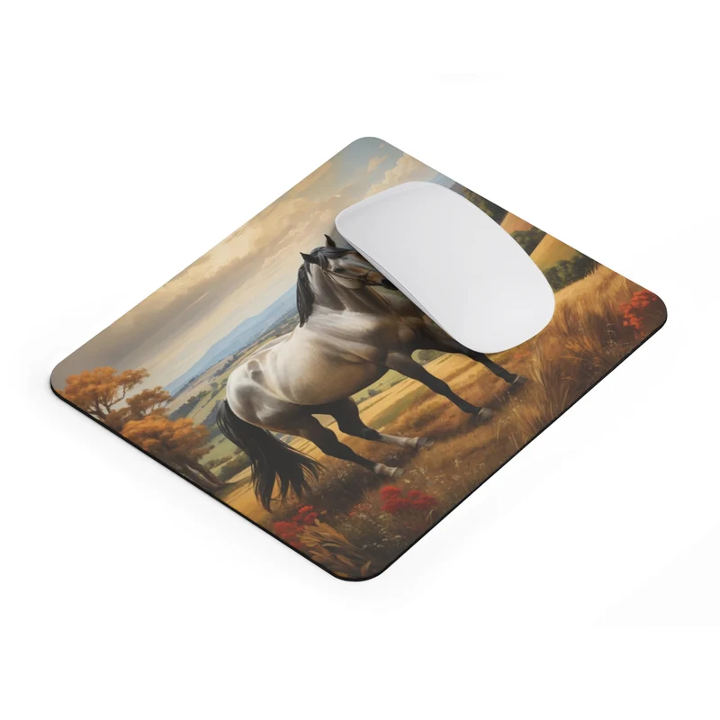Tapis de souris Cheval – paysage de campagne