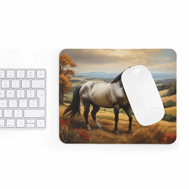 Tapis de souris Cheval – paysage de campagne