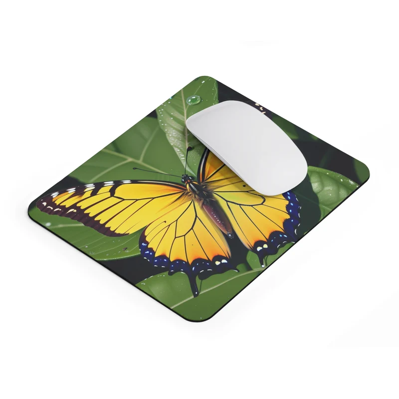Tapis de souris Papillon – ailes jaunes