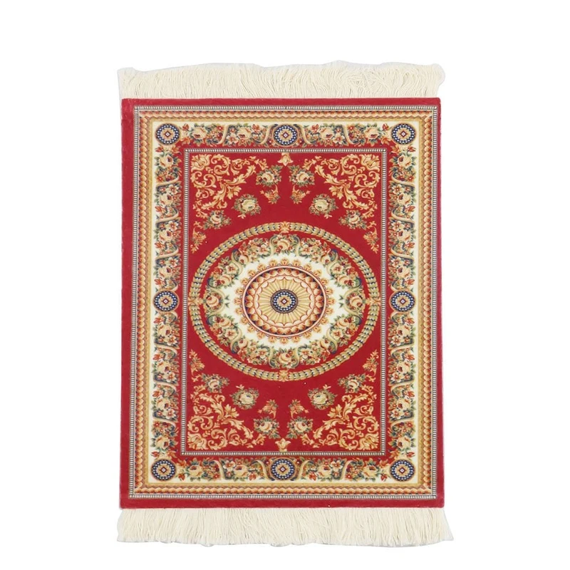 Tapis de souris style persan – rosace rouge et beige