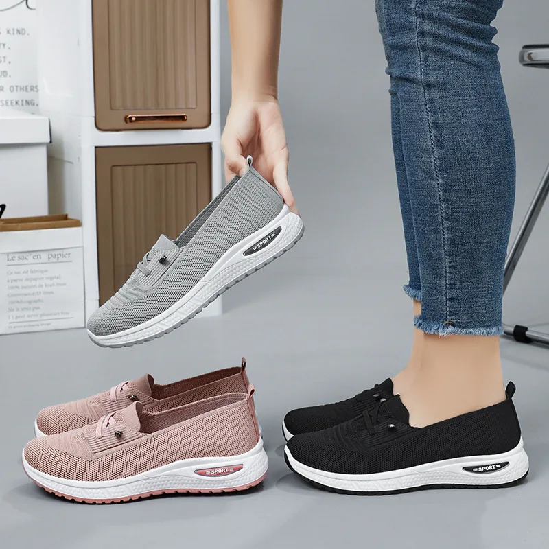 Chaussures décontractées respirantes à semelles épaisses pour femmes
