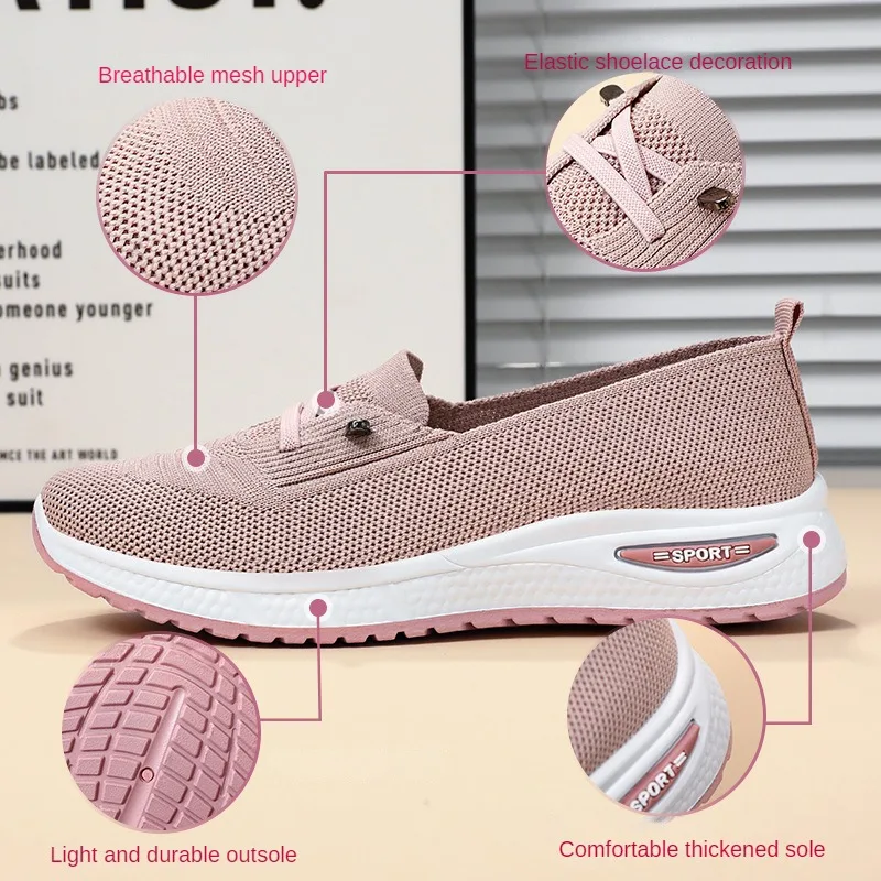 Chaussures décontractées respirantes à semelles épaisses pour femmes