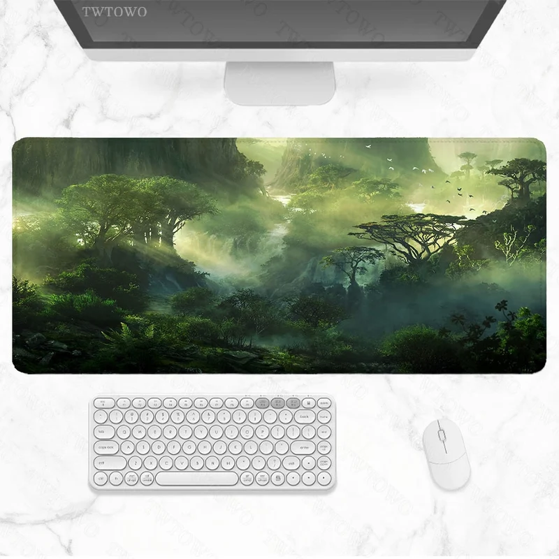 Tapis de souris XXL Jungle – forêt brumeuse