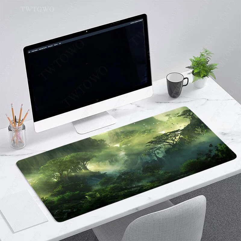 Tapis de souris XXL Jungle – forêt brumeuse