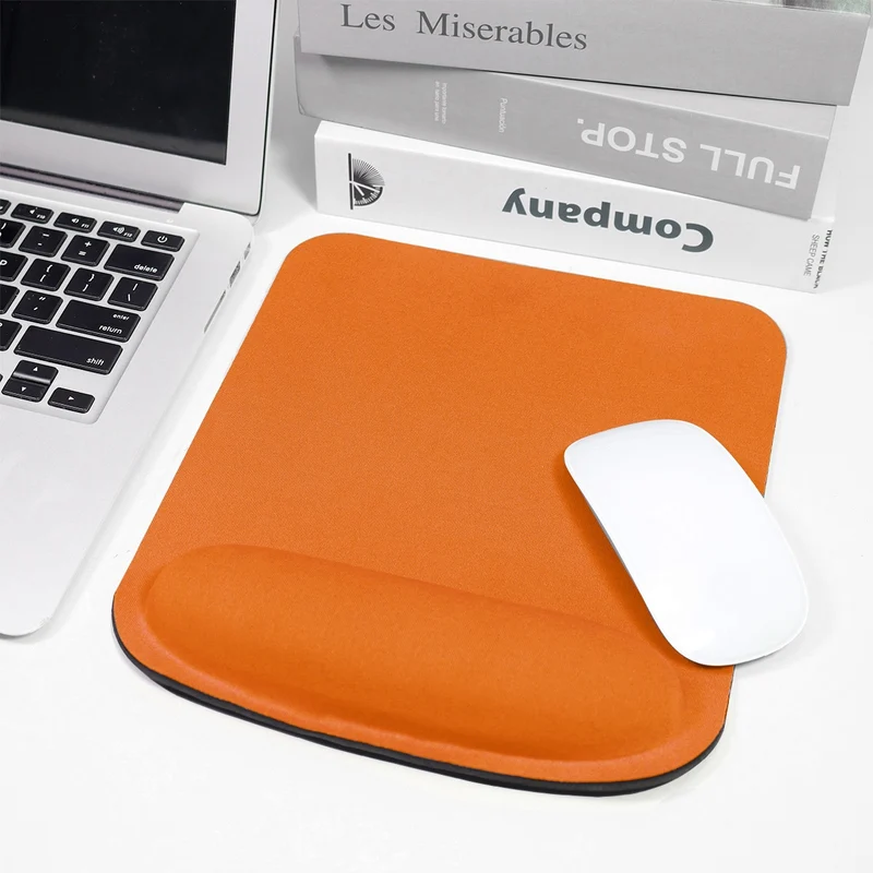 Tapis de souris repose-poignet rectangulaire – orange