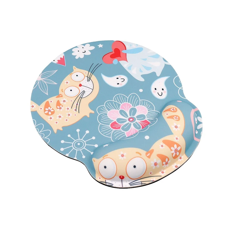 Tapis de souris repose-poignet – chats illustrés