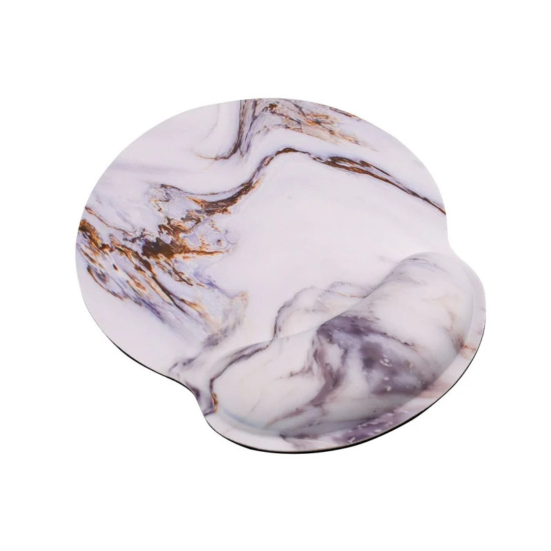 Tapis de souris repose-poignet – marbré blanc