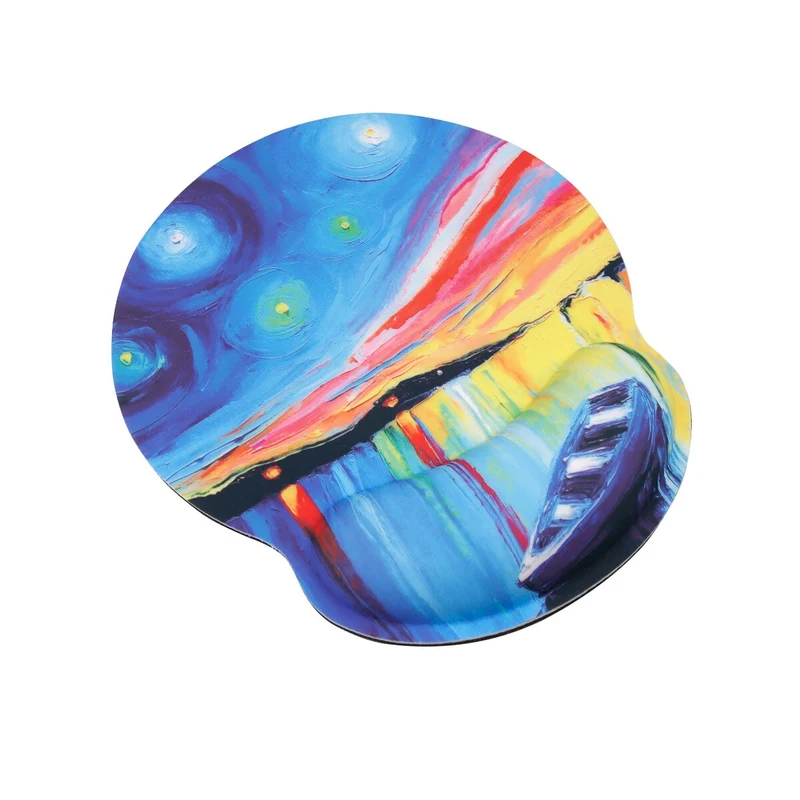 Tapis de souris repose-poignet – paysage multicolore