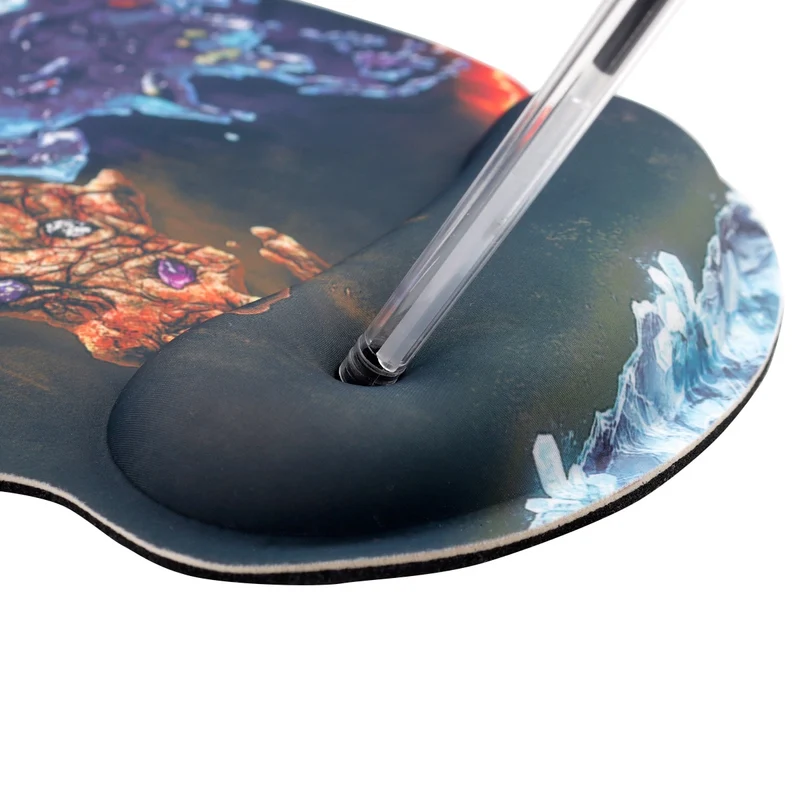 Tapis de souris repose-poignet – paysage multicolore