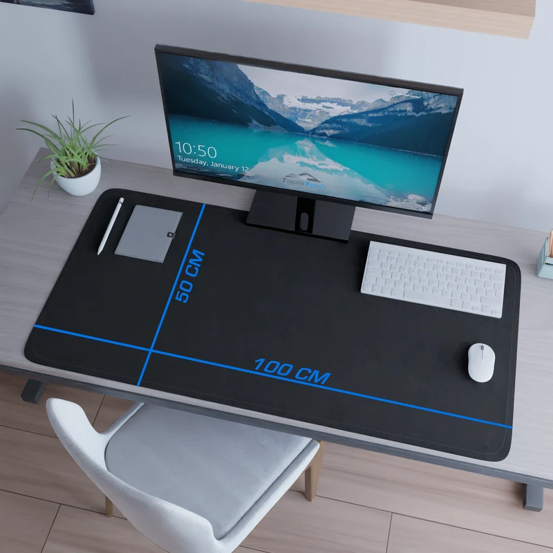 Tapis de souris XXL Montagne – panorama bleu et violet