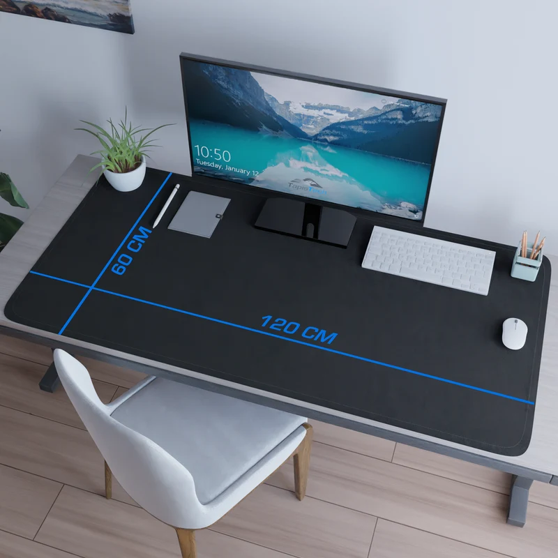 Tapis de souris XXL Montagne – panorama bleu et violet