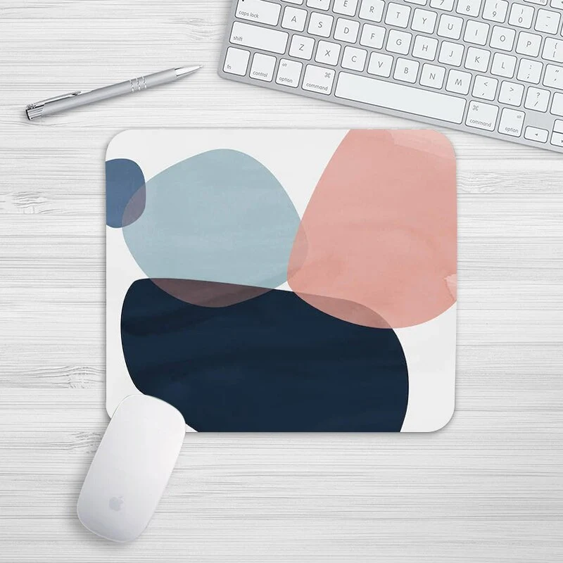 Tapis de souris Motif abstrait – bleu et rose