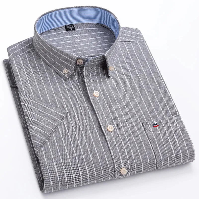 Chemises à manches courtes pour hommes - 100% coton