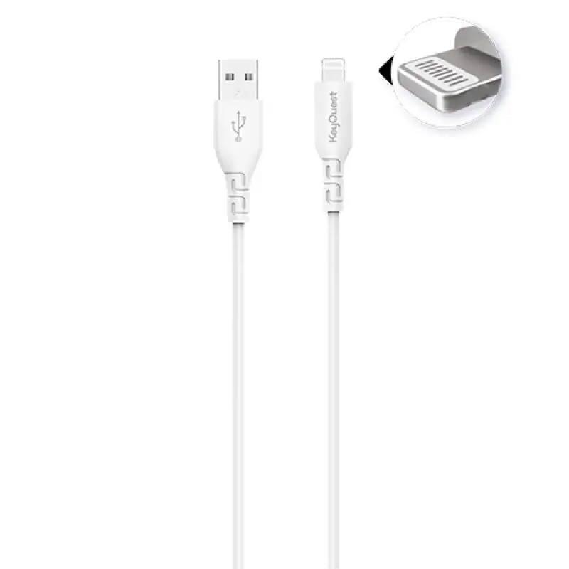 Câble eKOgreen recyclé Lightning 2.4A - 1,20m - Blanc