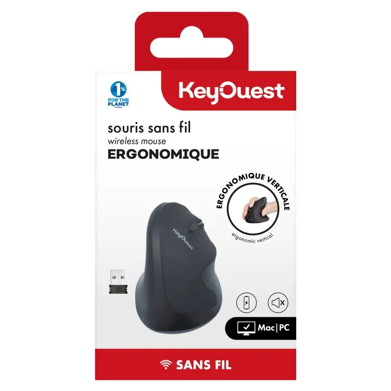 Key Ouest Souris Sans Fil Ergo Confort