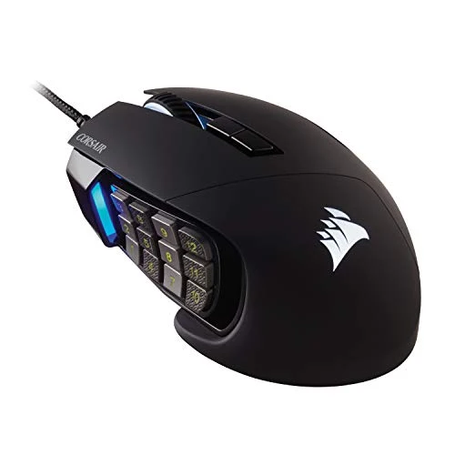 Corsair Scimitar RGB Elite Wired MMO MOBA PC Gaming Mouse – Black
