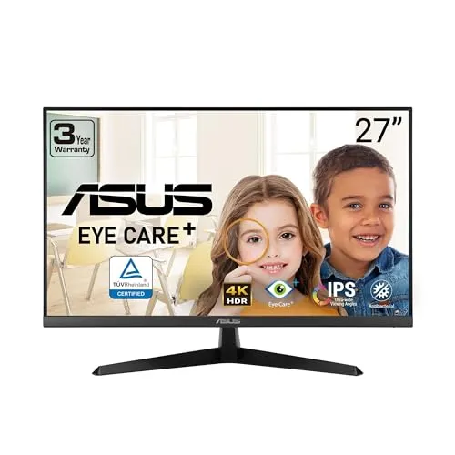 ASUS VY27UQ 27 Inch 4K UHD IPS Computer Monitor, HDMI, DisplayPort, Speaker