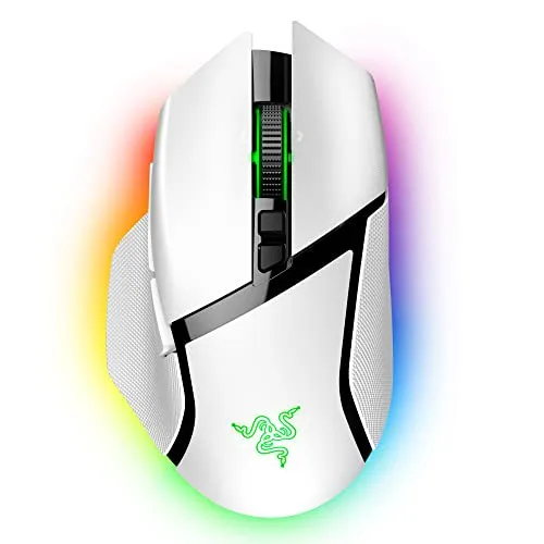 Razer Basilisk V3 Pro Customizable Wireless Gaming Mouse, 2.4Ghz, White
