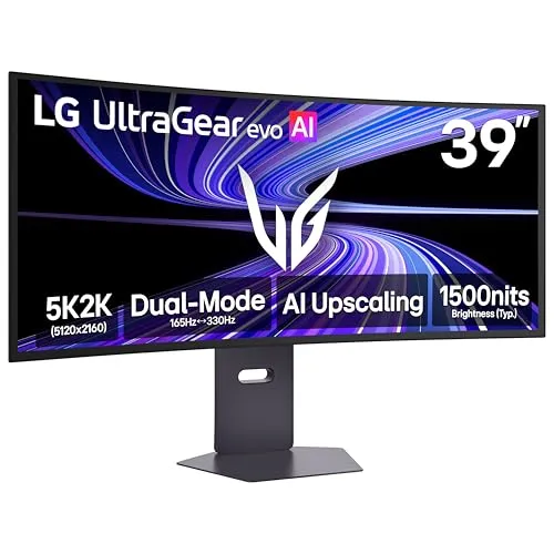 LG 39GX950B-B 39-inch Ultragear evo 5K2K OLED 165Hz Curved Gaming Monitor