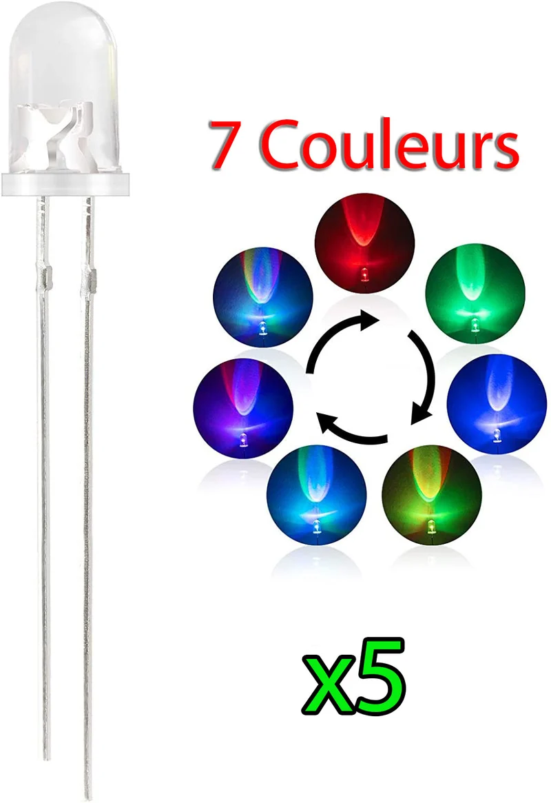 Diodes Bicolor Rouge-Bleu / Diodes 7 Couleurs