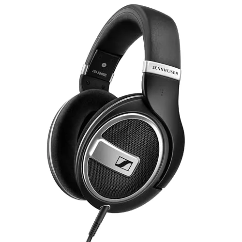 Sennheiser HD 599 SE Open-Back Headphones, Premium Design, Natural Balanced Audio, Comfortable Fit, Wired Headphones for Music, Gaming, School, Work, Black
