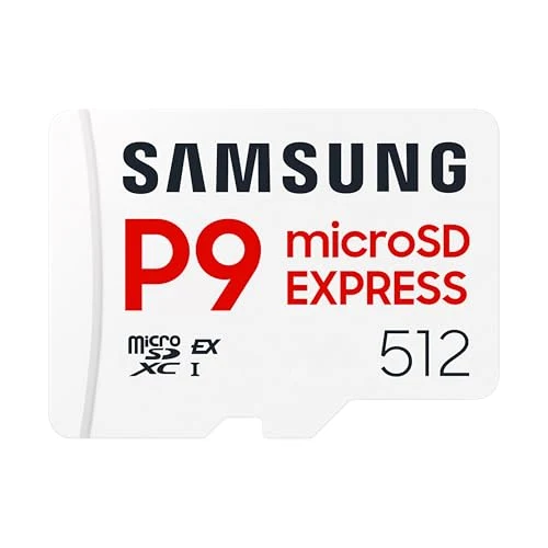 Samsung P9 Express microSD Express Card, 512GB microSDXC Memory Card, Up to 800 MB/s, for Nintendo-Switch ™ 2, (MB MK512T/AM)