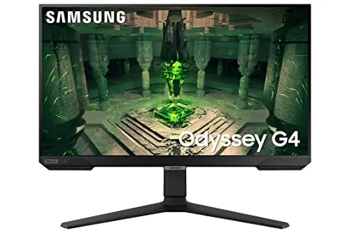 SAMSUNG 25" Odyssey G4 Series FHD Gaming Monitor, IPS, 240Hz, 1ms, G-Sync Compatible, AMD FreeSync Premium, HDR10, Ultrawide Game View, DisplayPort, HDMI, Fully Adjustable Stand, LS25BG402ENXGO