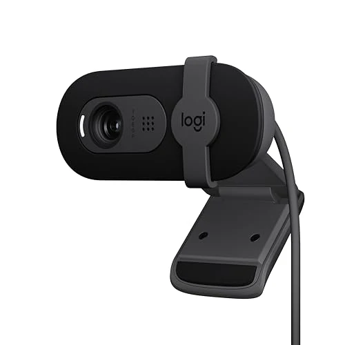 Logitech Brio 101 Full HD 1080p Webcam for Meetings, Streaming, Desktop, Laptop, PC - Built-in Mic, Shutter, Works with Zoom, Microsoft Teams, Nintendo Switch 2’s New GameChat Mode, USB-A,-Black
