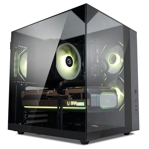 Zalman ZQBE ATX Mid Tower PC Case, 3 x PWM ARGB Fans with Multi-Port Fan Hub RGB Controller Included, USB Type-C 3.2, 240mm Radiator Support, Full-View Panoramic Tempered Glass Panels, Black