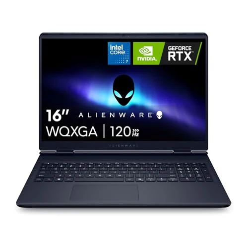 Alienware 16 Aurora Laptop AC16250-16-inch 16:10 WQXGA Display, Intel Core 7-240H Series 2, 16GB DDR5 RAM, 1TB SSD, NVIDIA GeForce RTX 5060 8GB GDDR7, Windows 11 Home, Onsite Service - Blue