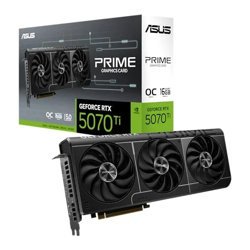 ASUS The SFF-Ready Prime GeForce RTX™ 5070 Ti OC Edition 16GB GDDR7 Graphics Card (PCIe® 5.0, 16GB GDDR7, HDMI®/DP 2.1, 2.5-Slot, Axial-tech Fans, Dual BIOS)