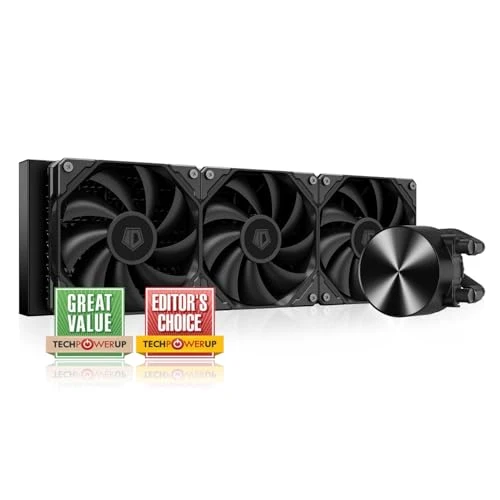 ID-COOLING FX360 PRO Liquid CPU Cooler for Desktop - 360mm AIO Cooler, 3 x 120mm High-efficient Fans, Special CD Pattern Pump Header, Intel & AMD Compatible