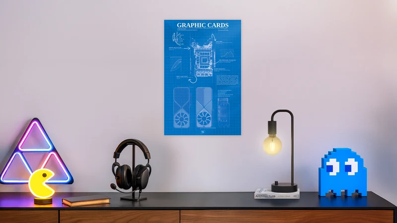 Ampere Blue Acrylic Poster