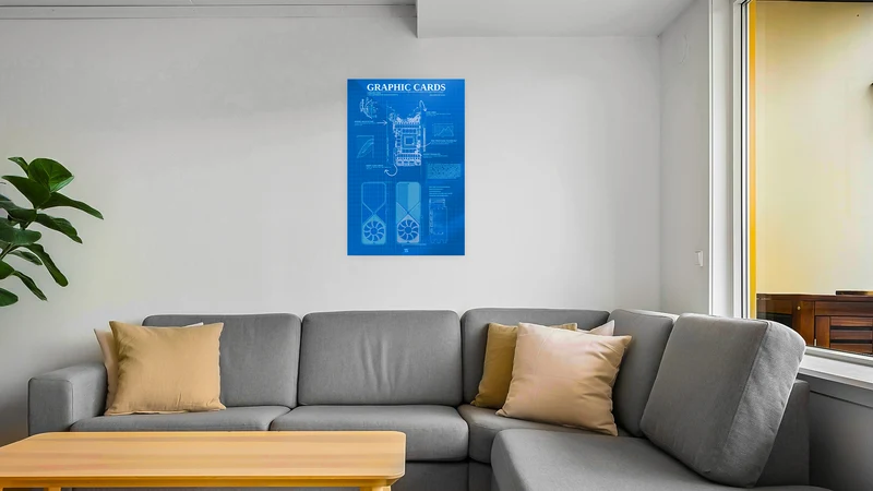 Ampere Blue Acrylic Poster
