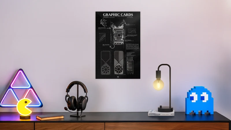Ampere Black Acrylic Poster