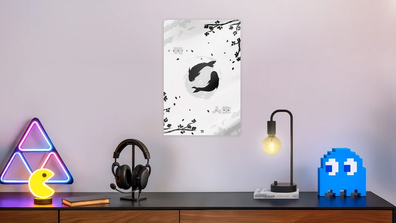 Koi White Acrylic Poster