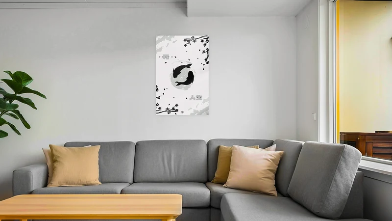 Koi White Acrylic Poster
