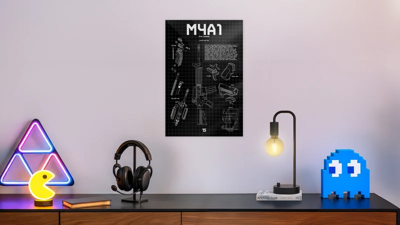 M4A1 Black Acrylic Poster