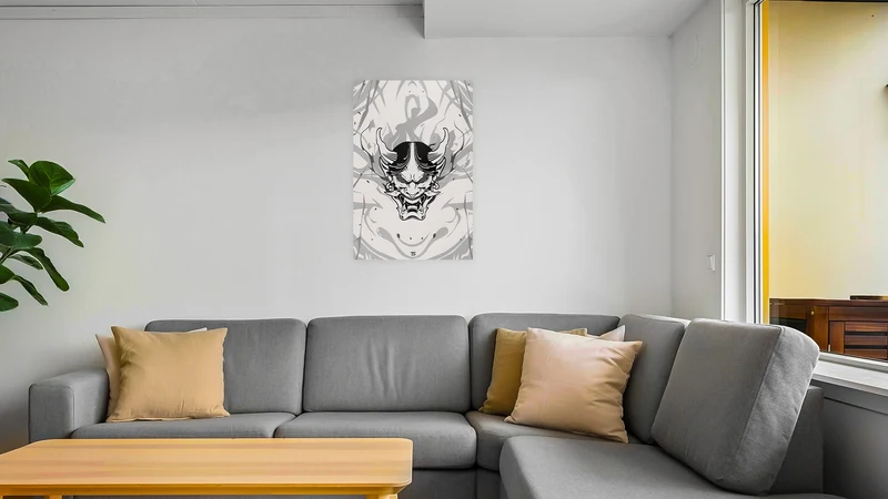 Oni White Acrylic Poster
