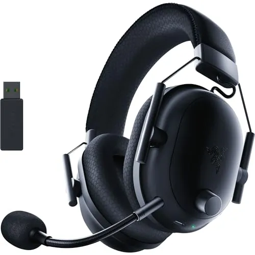 Razer BlackShark V2 Pro Wireless Gaming Headset: Super Wideband Mic - Pro Tuned FPS Profiles - 50mm Drivers - Plush Noise Isolating Earcups - 70 Hr Battery - Bluetooth - for PC, PS5, Switch 2 - Black